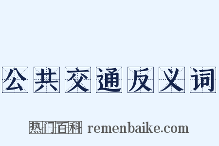 公共交通反义词是什么意思的图片